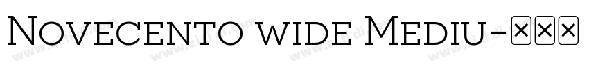 Novecento wide Mediu字体转换
